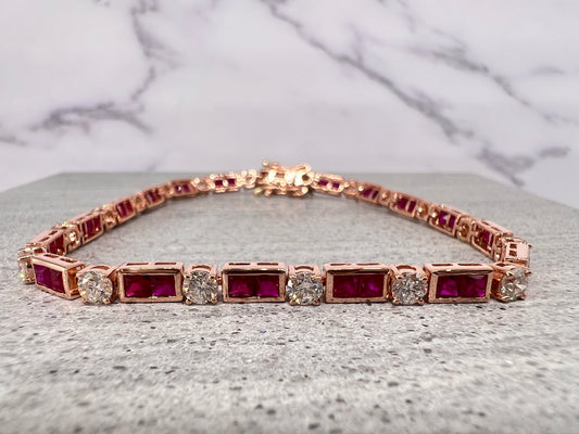 18K Diamond & Ruby Bracelet GQYBR6118